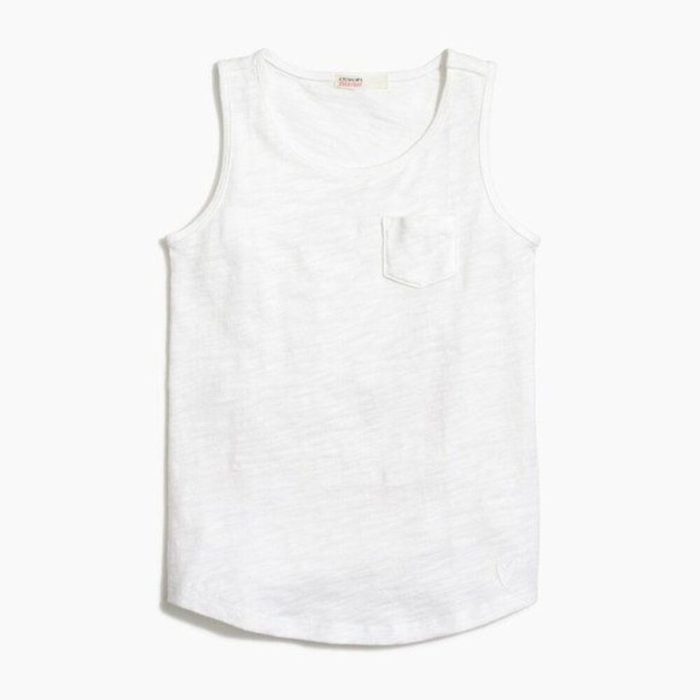 Crewcuts Girls' Pocket Tank Top L1156 Size 8, White